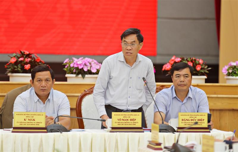 Đồng chí Võ Ngọc Hiệp - Ủy viên Ban Thường vụ Tỉnh ủy, Phó Chủ tịch UBND tỉnh làm rõ thêm một số vấn đề được các đại biểu đưa ra.